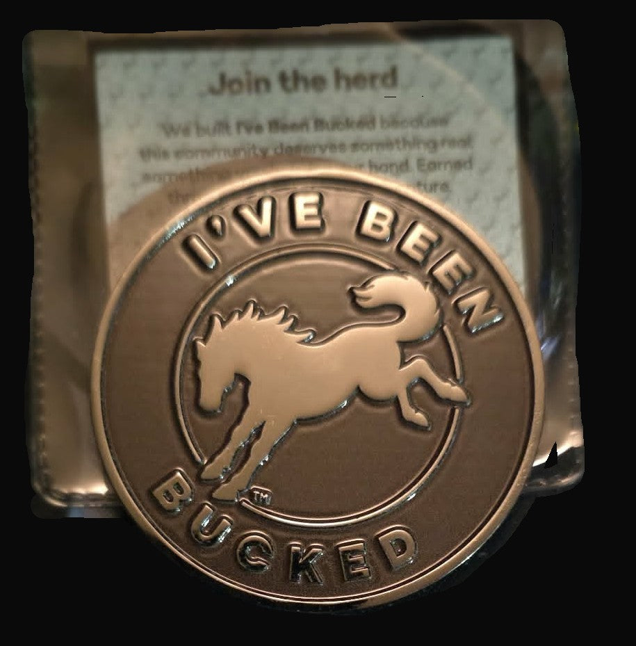 I've Been Bucked Challenge Coin back