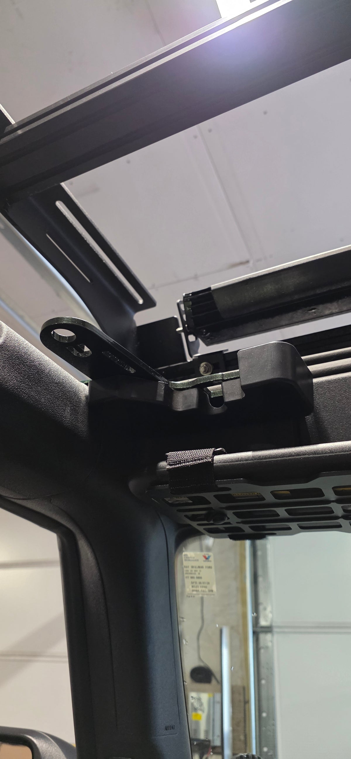 Hammock installed using the KIP bracket set on a Ford Bronco