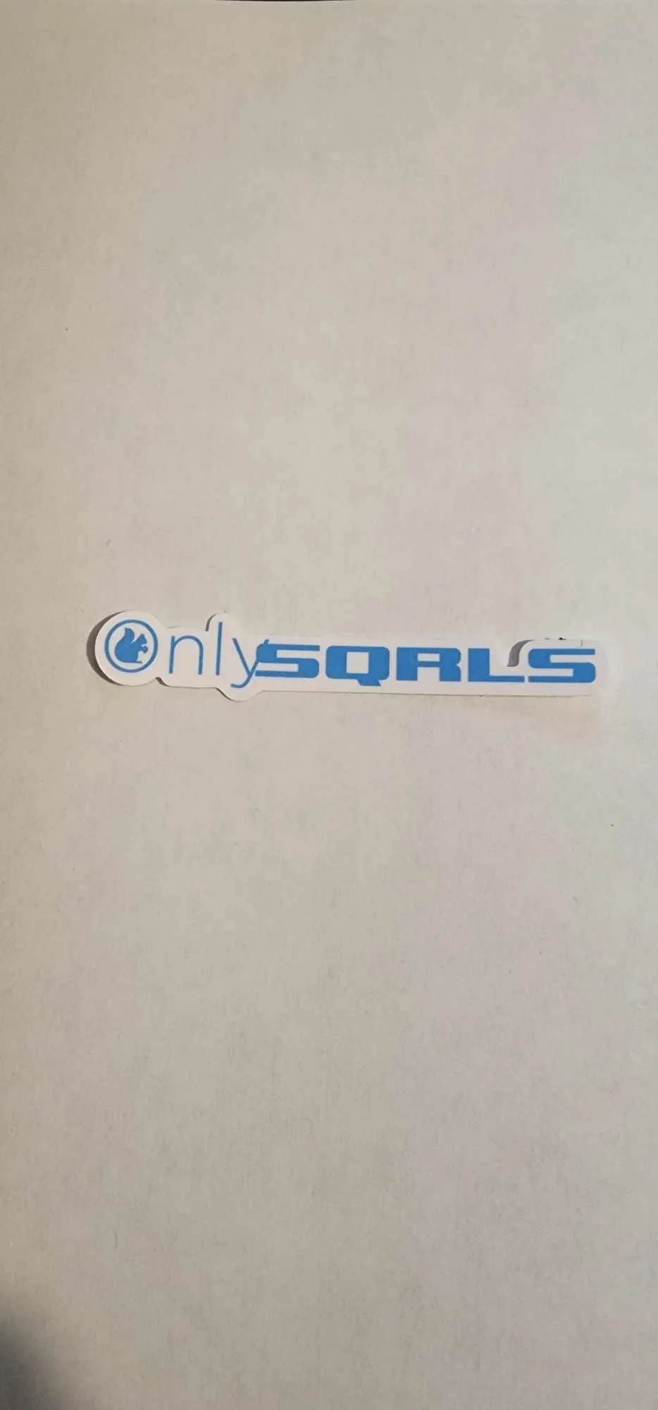 Only SQRLS sticker featuring the TAT2D SQRL squirrel design